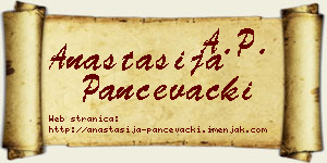 Anastasija Pančevački vizit kartica